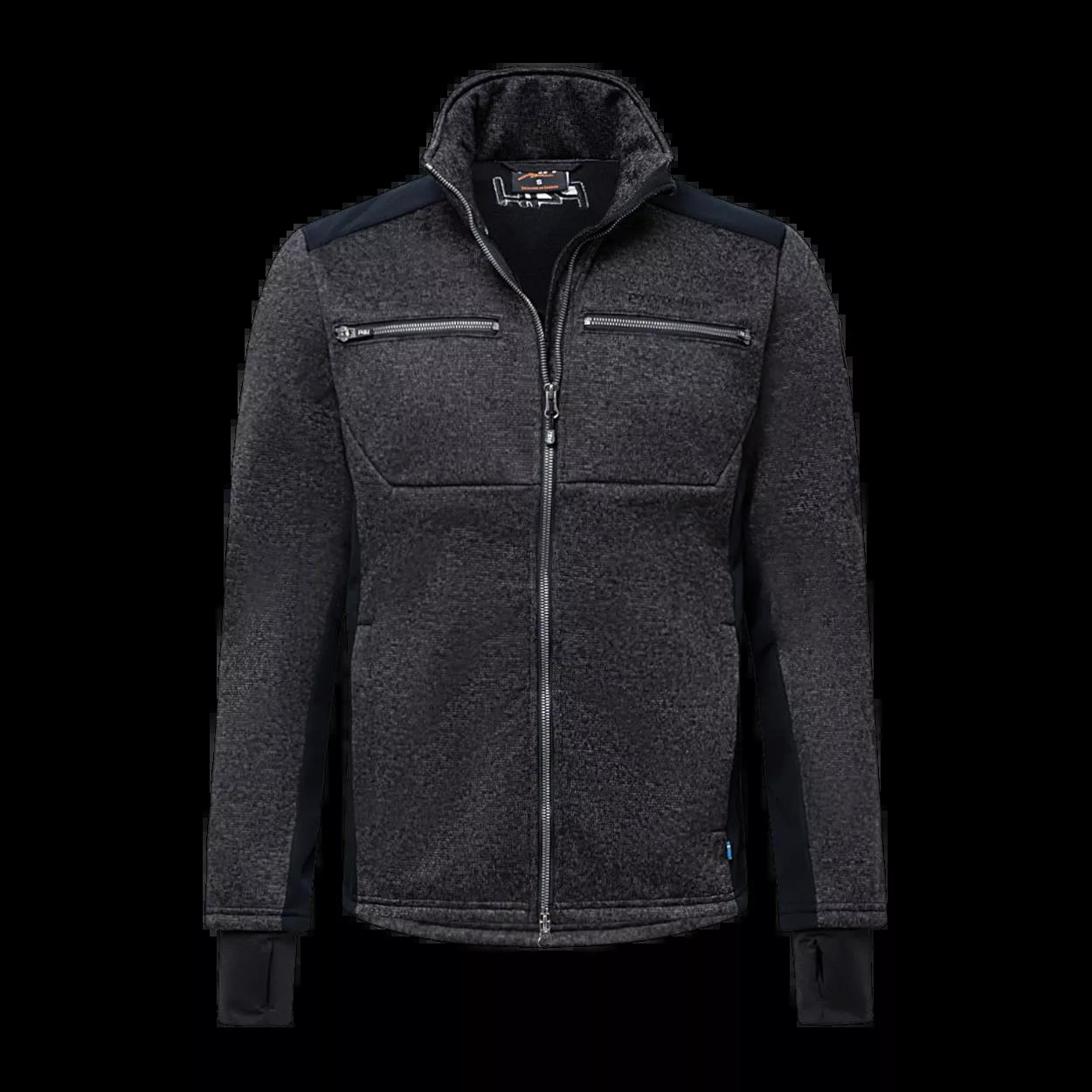 P4H Flatfleecejakke herre - sort