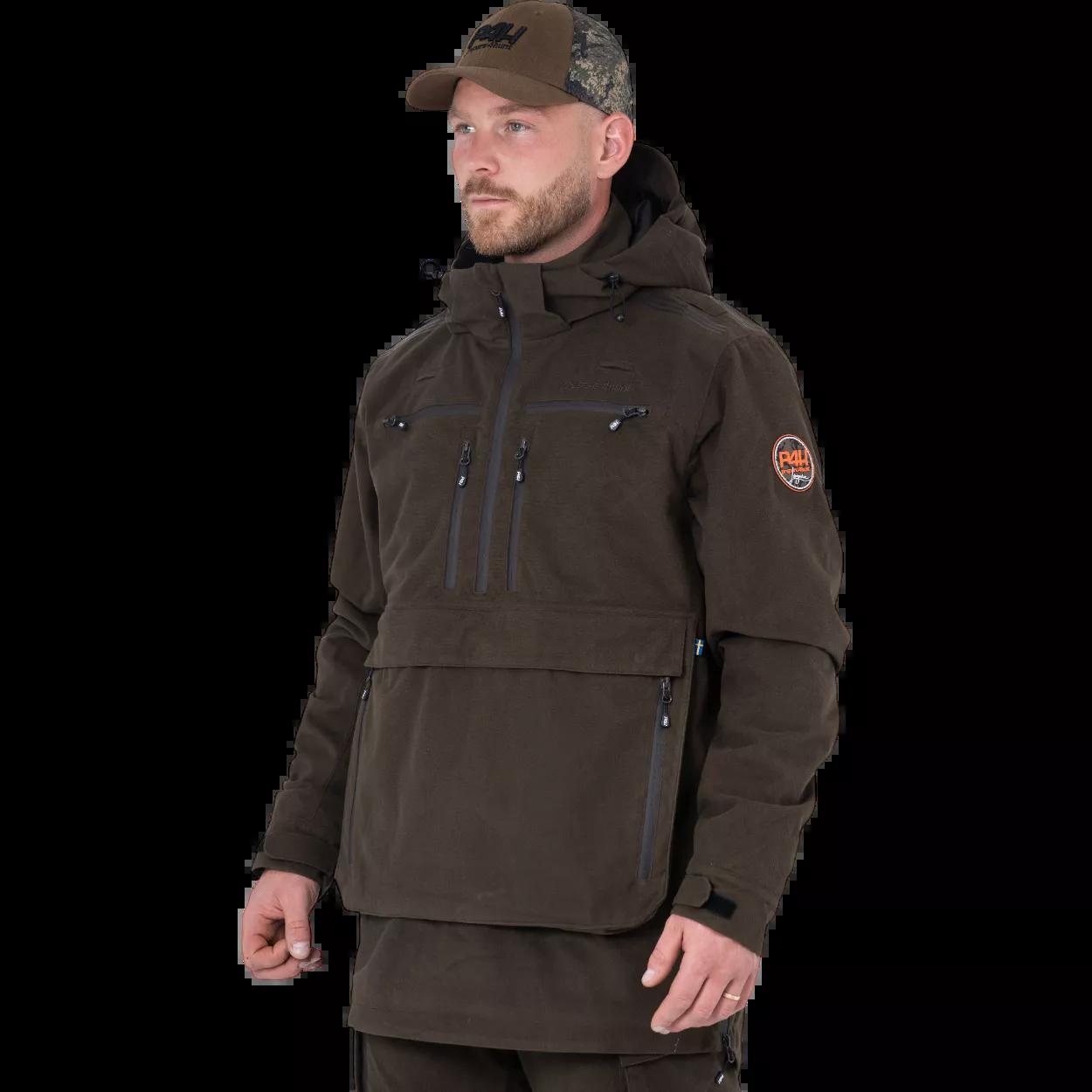 P4H RECON XT - Anorak herre - Ensfarget grønn