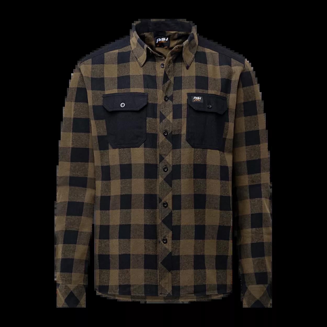 P4H - Villmarksskjorte i flanell - grøn comb