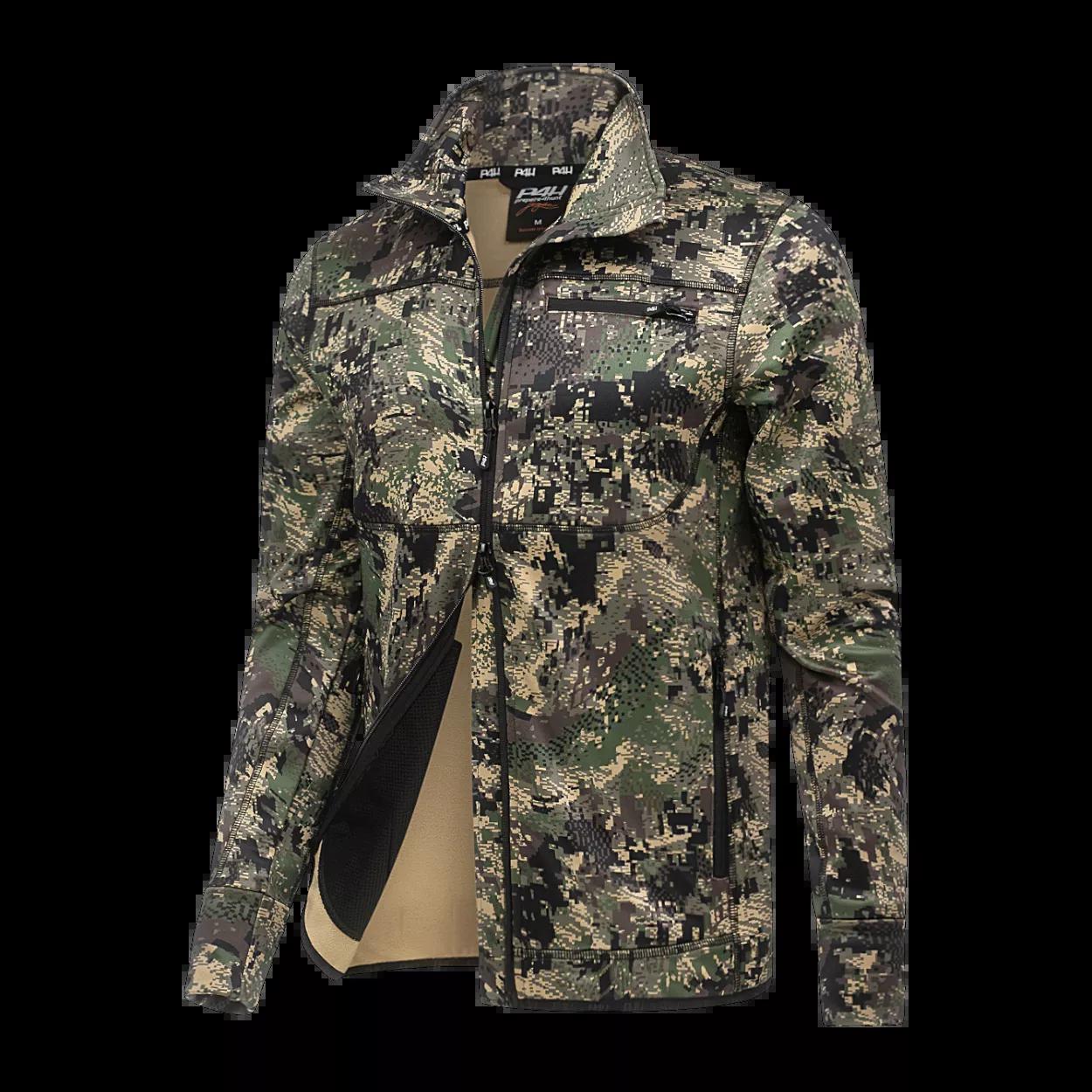 P4H Powerstretch jakke grønn camo